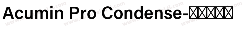 Acumin Pro Condense字体转换